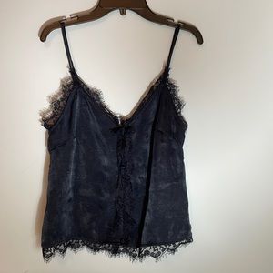 Francesca’s Navy Lace Top